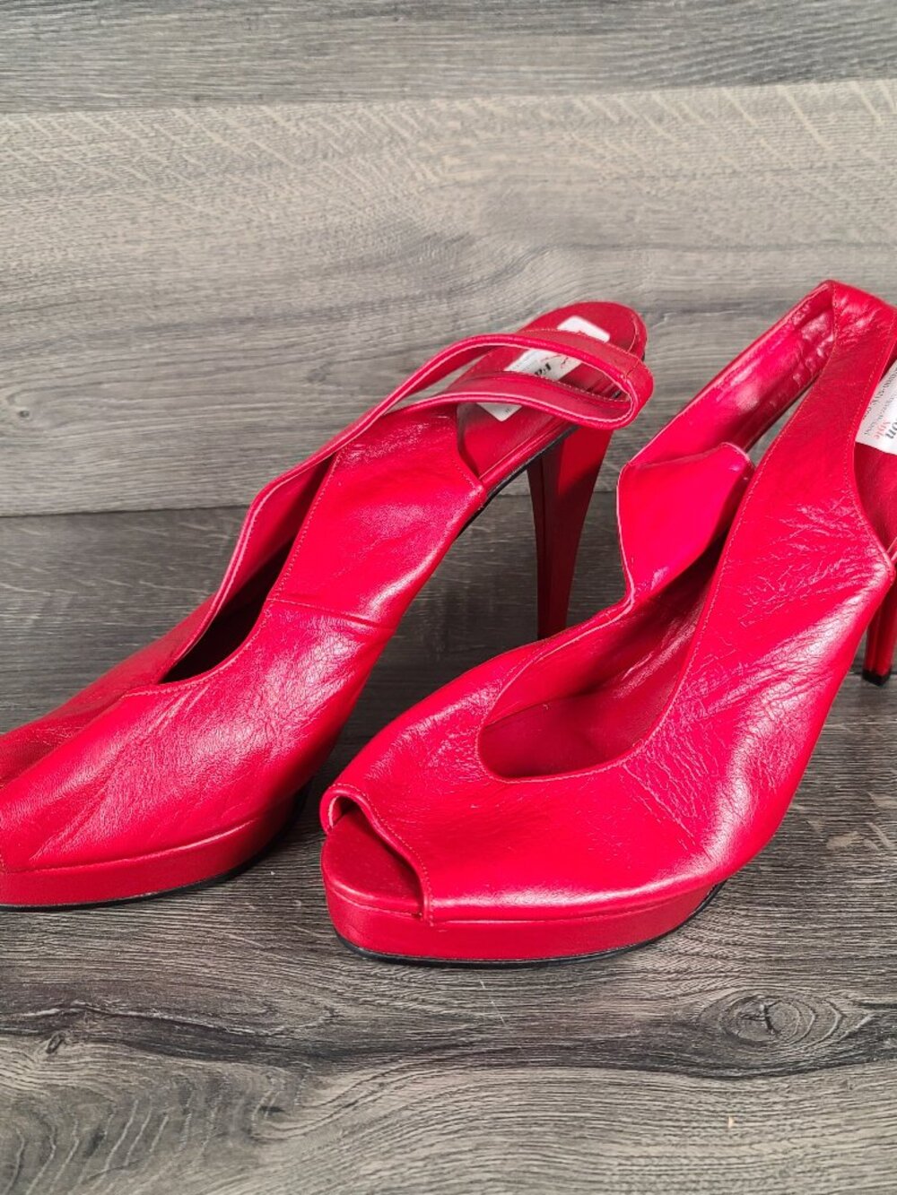 Red Fashion Style Women's Size 15 Basic Ankle Strap Heels